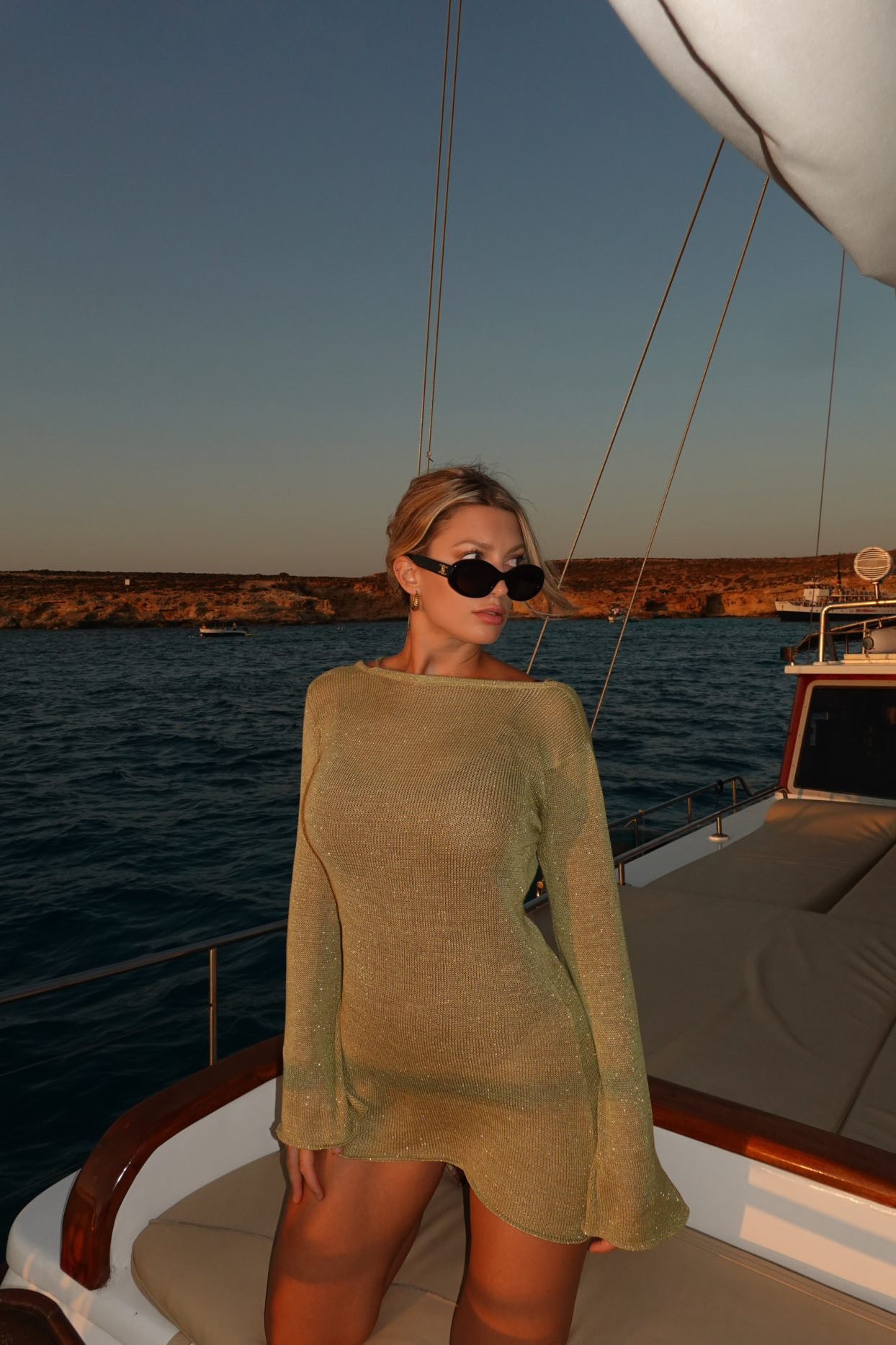 Mia Green Knit Mini Dress