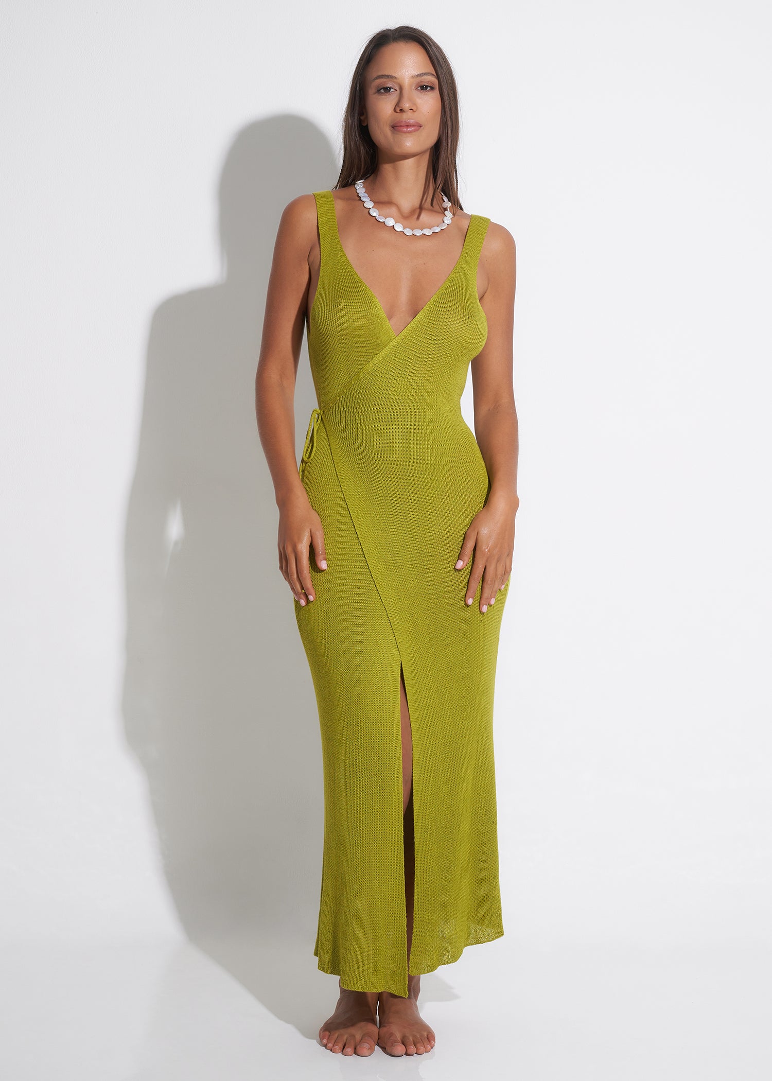 Sol Wrap Dress in green