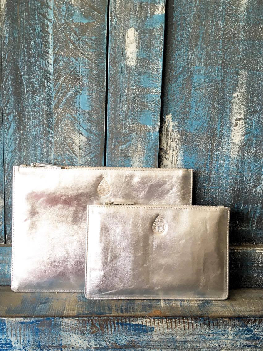 Island Luxe Leather Clutch
