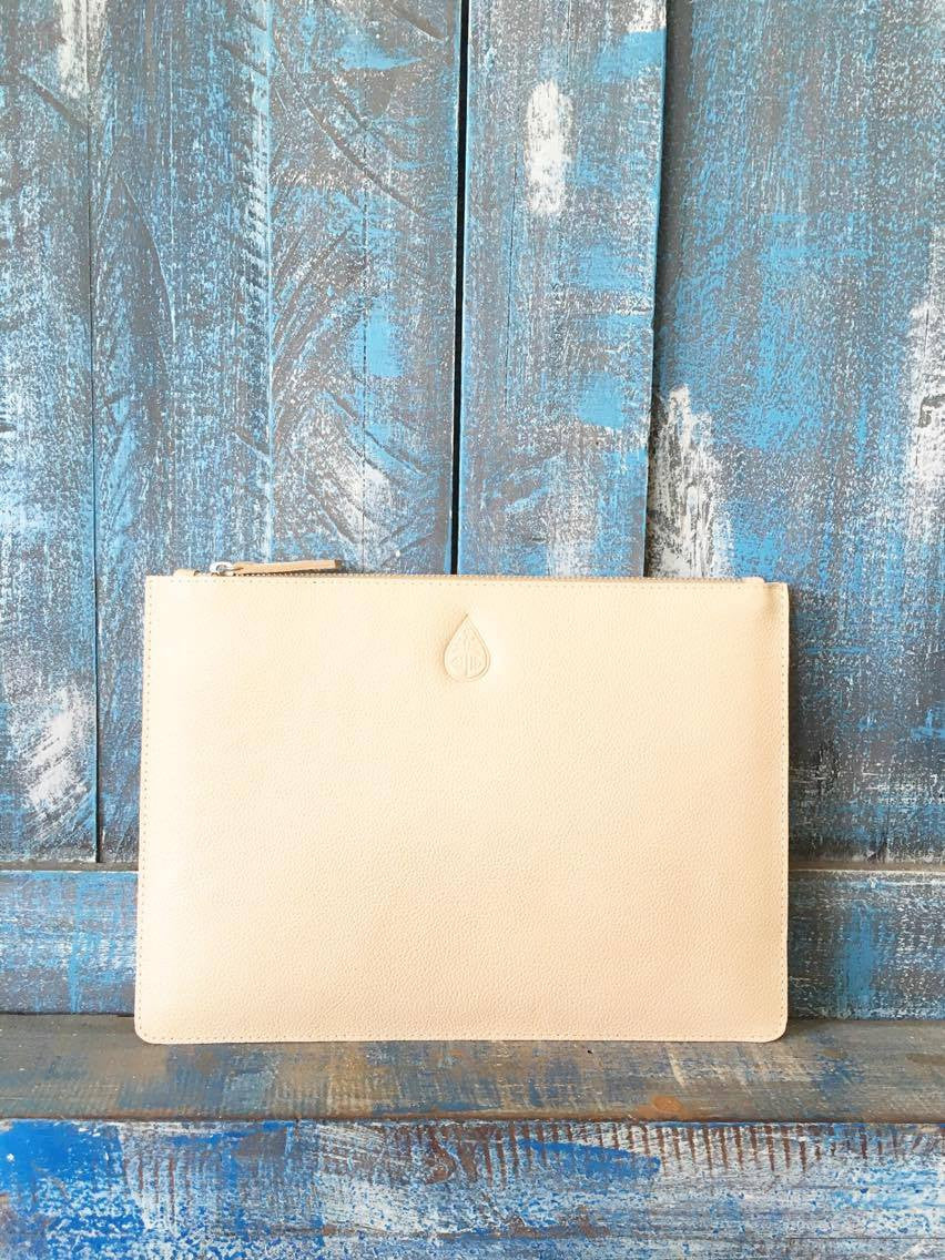 Island Luxe Leather Clutch
