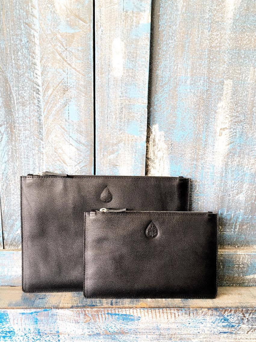 Island Luxe Leather Clutch