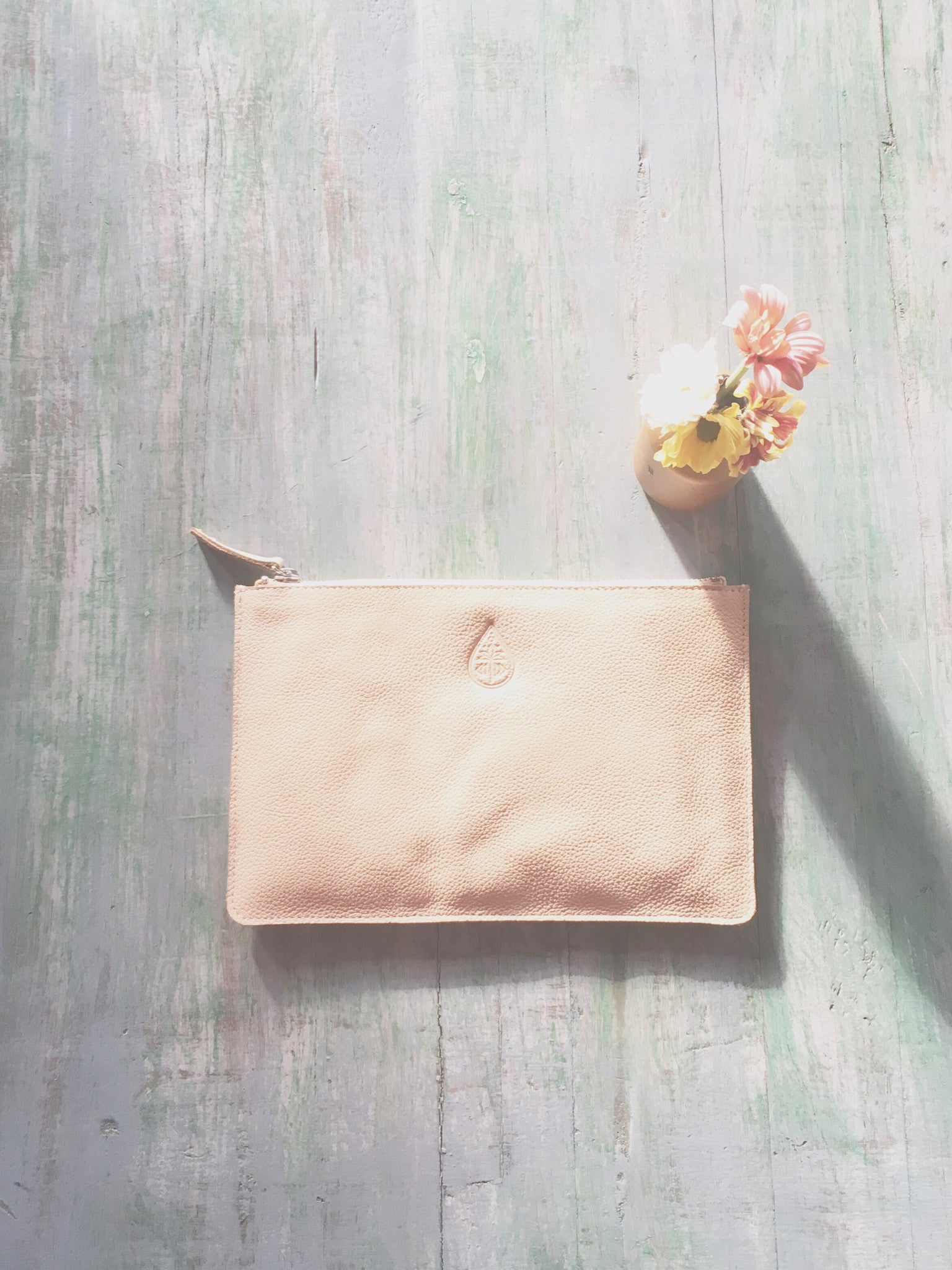 Island Luxe Leather Clutch