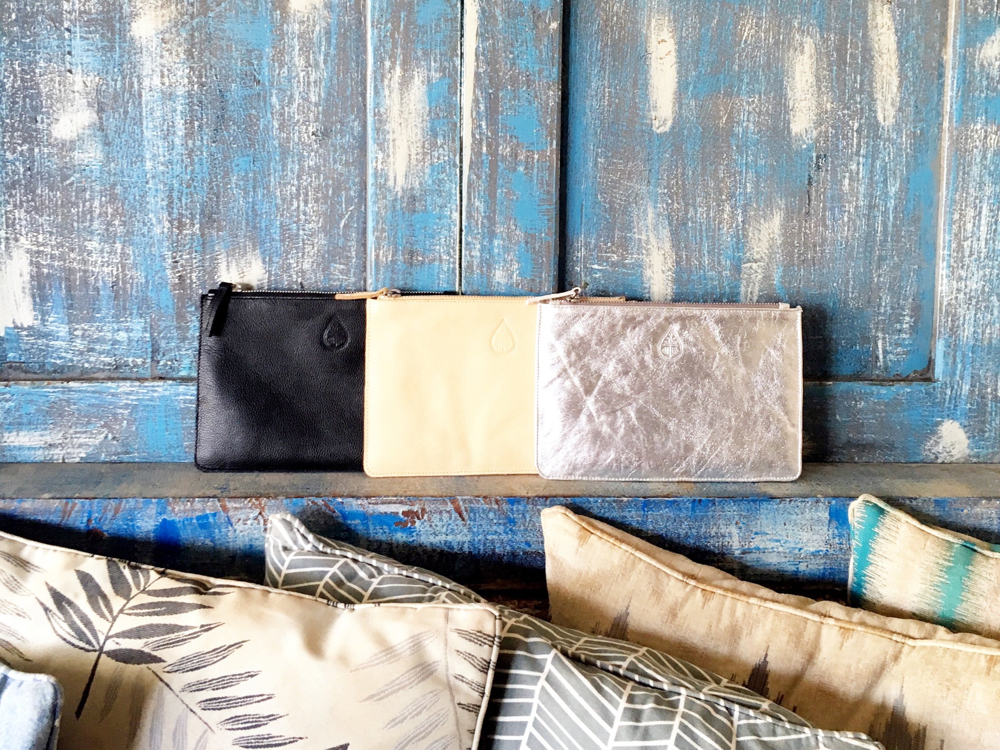 Island Luxe Leather Clutch