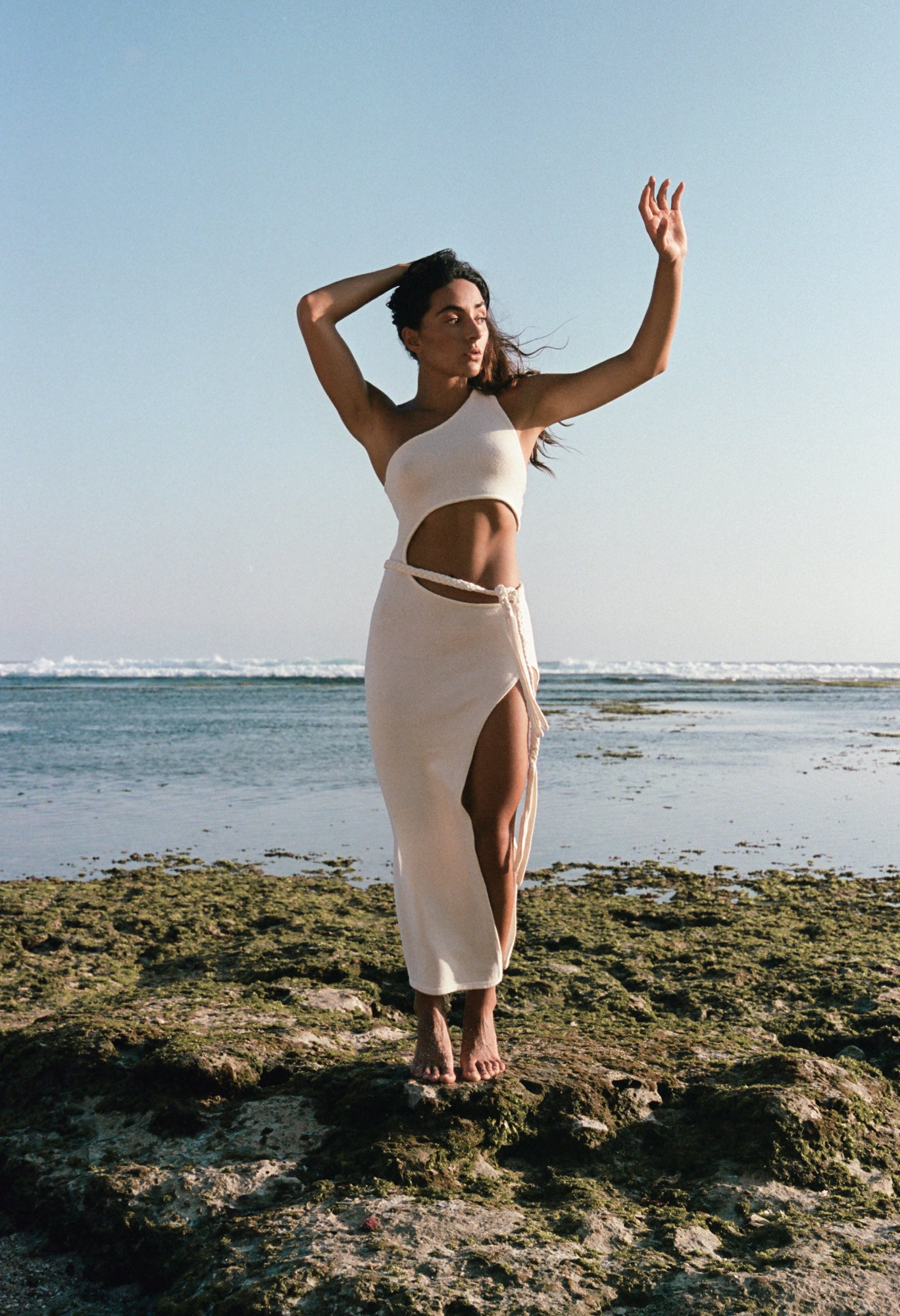 Arcadia Maxi Dress in bone