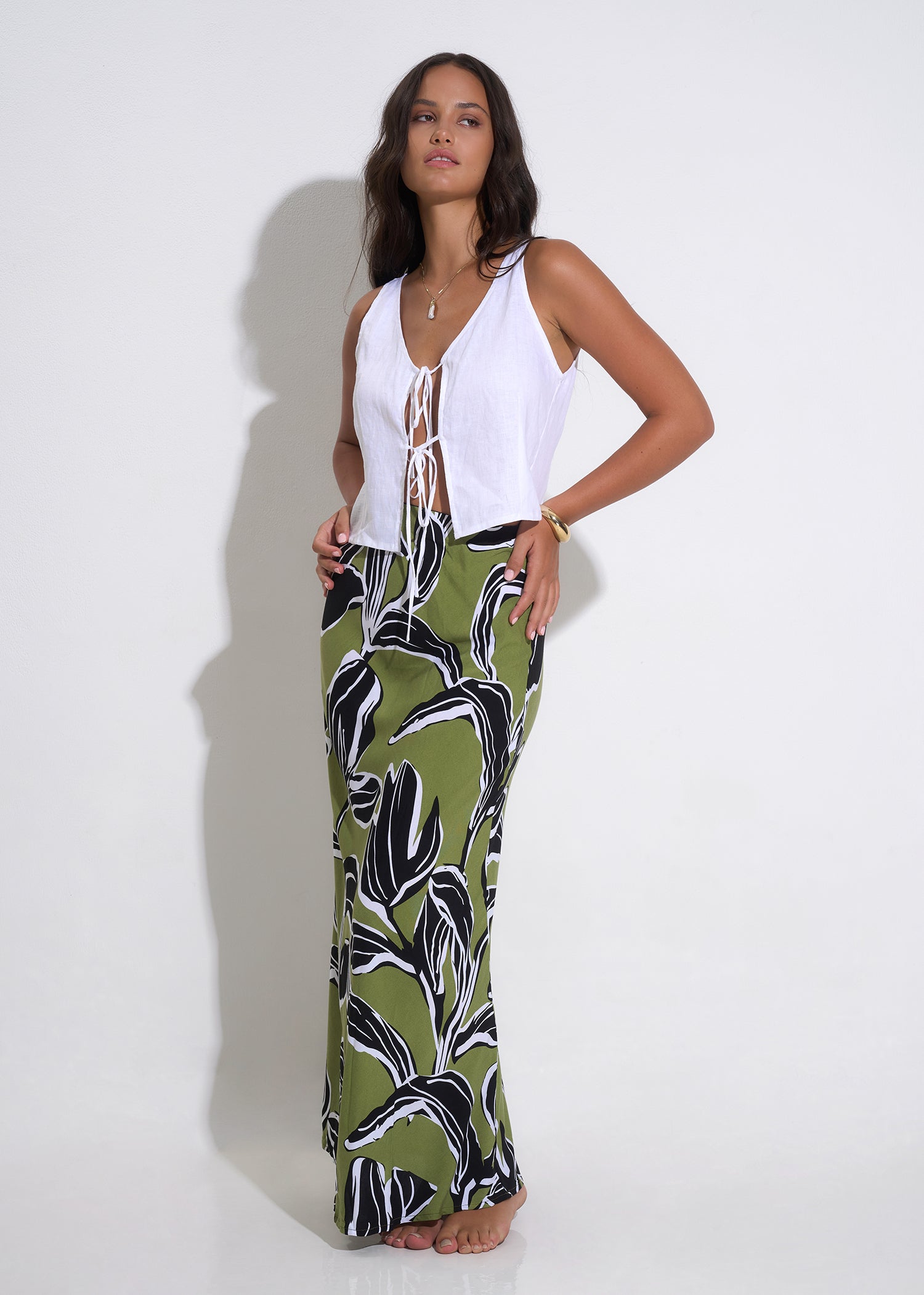 Luna Linen Tie Top