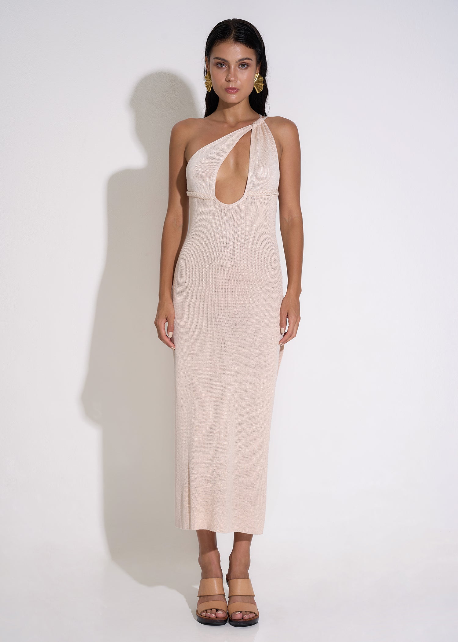 Iona Knit Dress in sand