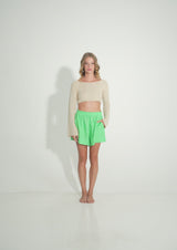 Pia Green linen Shorts