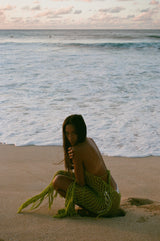 Sumba Crochet Maxi Dress in Pear