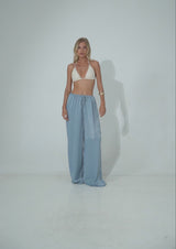 Blue Luxe Palazzo Pants