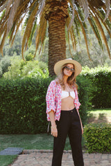 Black Linen Peggie Trousers