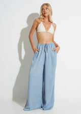 Blue Luxe Palazzo Pants