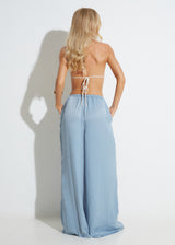 Blue Luxe Palazzo Pants