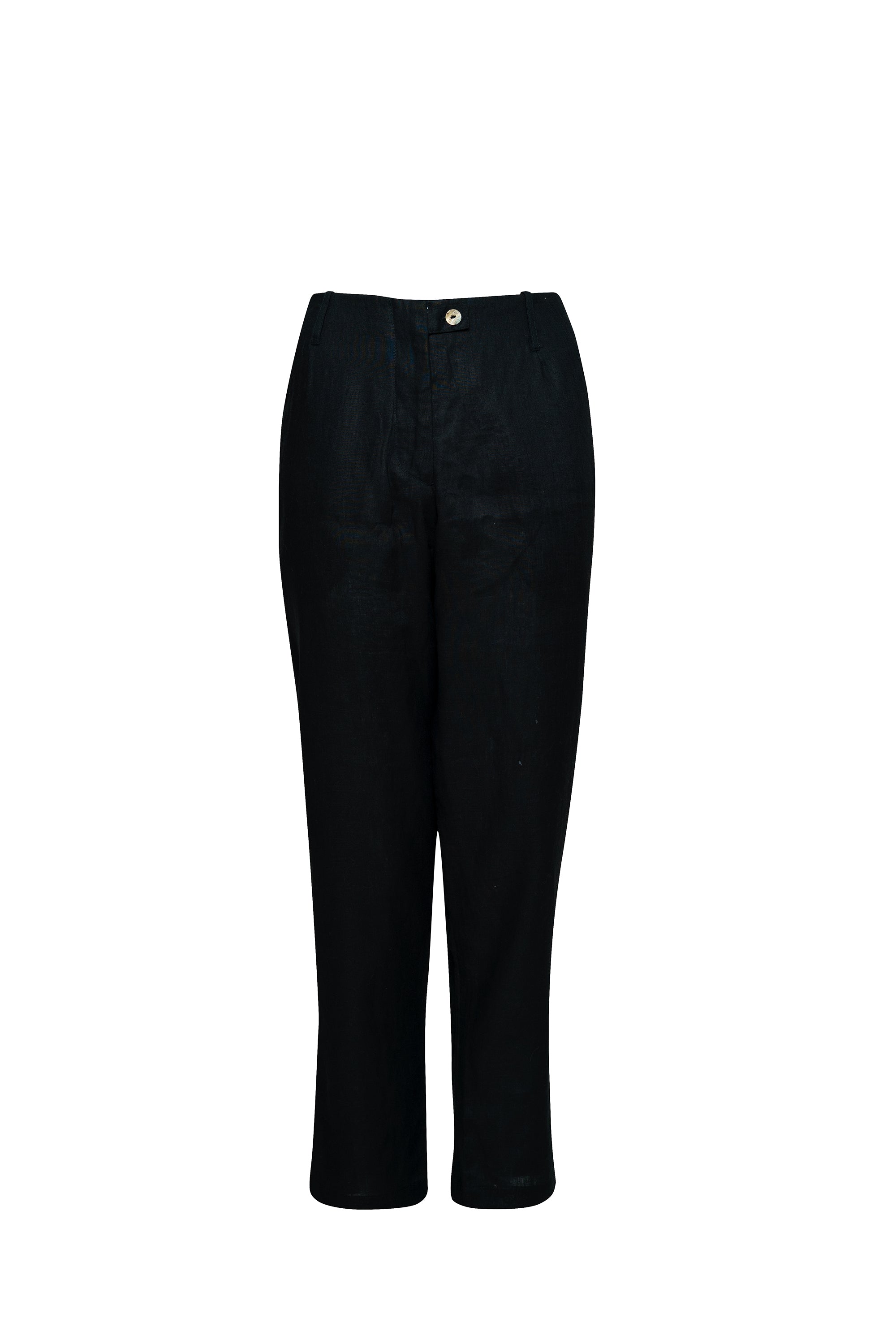 black linen trousers