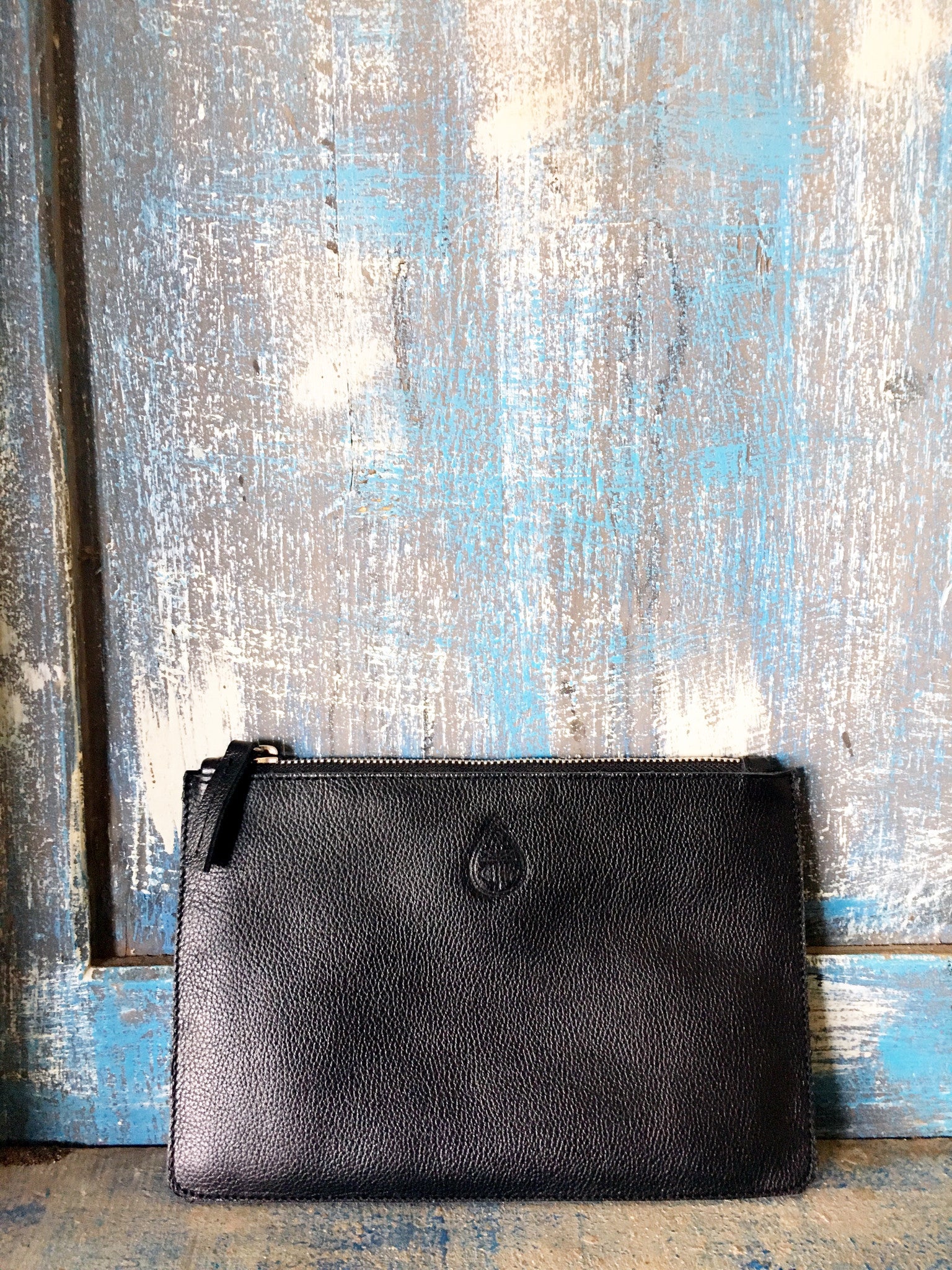 Island Luxe Leather Clutch