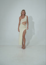 Arcadia Maxi Dress in bone